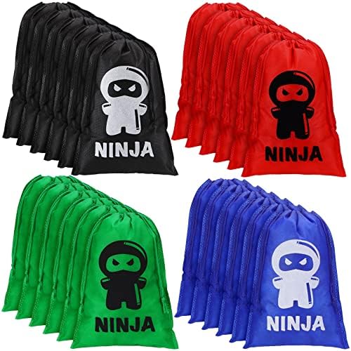 Ninja za zabavu torbe Ninja Warrior poslastice za bombone torbe za višekratnu upotrebu tkanine Samurai GoodString torbe Ninja za rođendanske