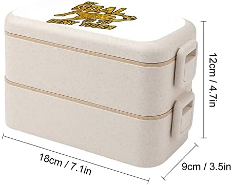 Moj je cilj odbiti vaš nogometni dvostruko slaganje Bento Box za ručak Moderni bento kontejner sa setom pribor