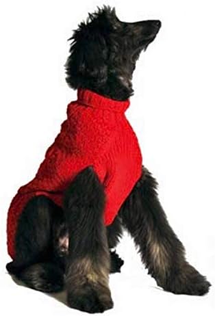 Hladni pas crveni kabelski džemper, 3x veliki
