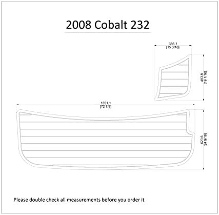 Čamac eva faux tikovinu za podne kompatibilne s platformom za plivanje Cobalt 232 2008