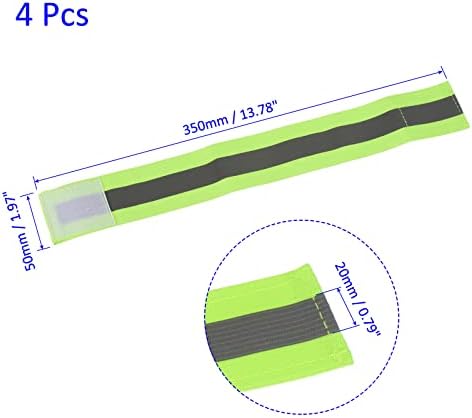 M meterxity 4 pakiranje reflektivnih traka - Sigurnosni reflektor traka, visoka vidljivost širokog reflektiranog zupčanika, nanesite