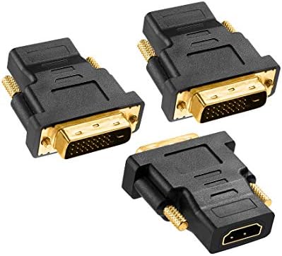 DVI na HDMI adapter, Zlatno pozlaćeni muški videozapis na 1080p HDMI ženski priključak DVI-D Converter Adapter za HDTV, plazmu, DVD