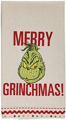 Odjel 56 Dr. Seuss Grinch Merry Grinchmas Kuhinjsko jelo od tkanine ručnik za čaj, 18 do 26 inča, višebojan