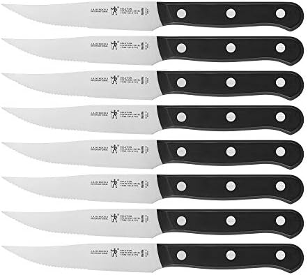 Set od 8 noževa za biftek oštrih britvica, njemački razvoj zasnovan na više od 100 godina izrade, poklon set i izjava-oštar nož za