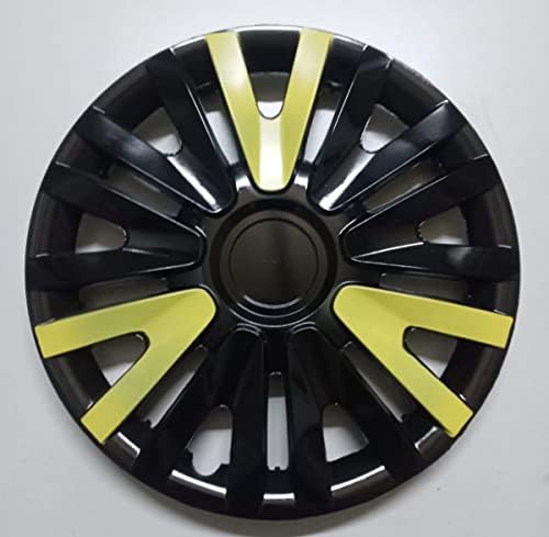 Copri set od 4 kotača od 14 inča crno-žute hubcap Snap-on odgovara Kia