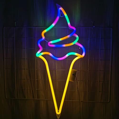 MYAO LED neonski sladoled Popsicle Zidni znak za hladno svjetlo zidne umjetničke ukrase za spavaće sobe Kućni pribor za zabavu za odmor