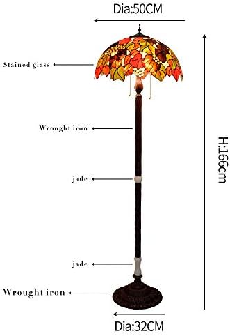 Lrjskwzc tiffany stil podne svjetiljke 50 cm kreativna retro vitraža podna lampica bar američki velika dnevna soba blagovaonica grožđa